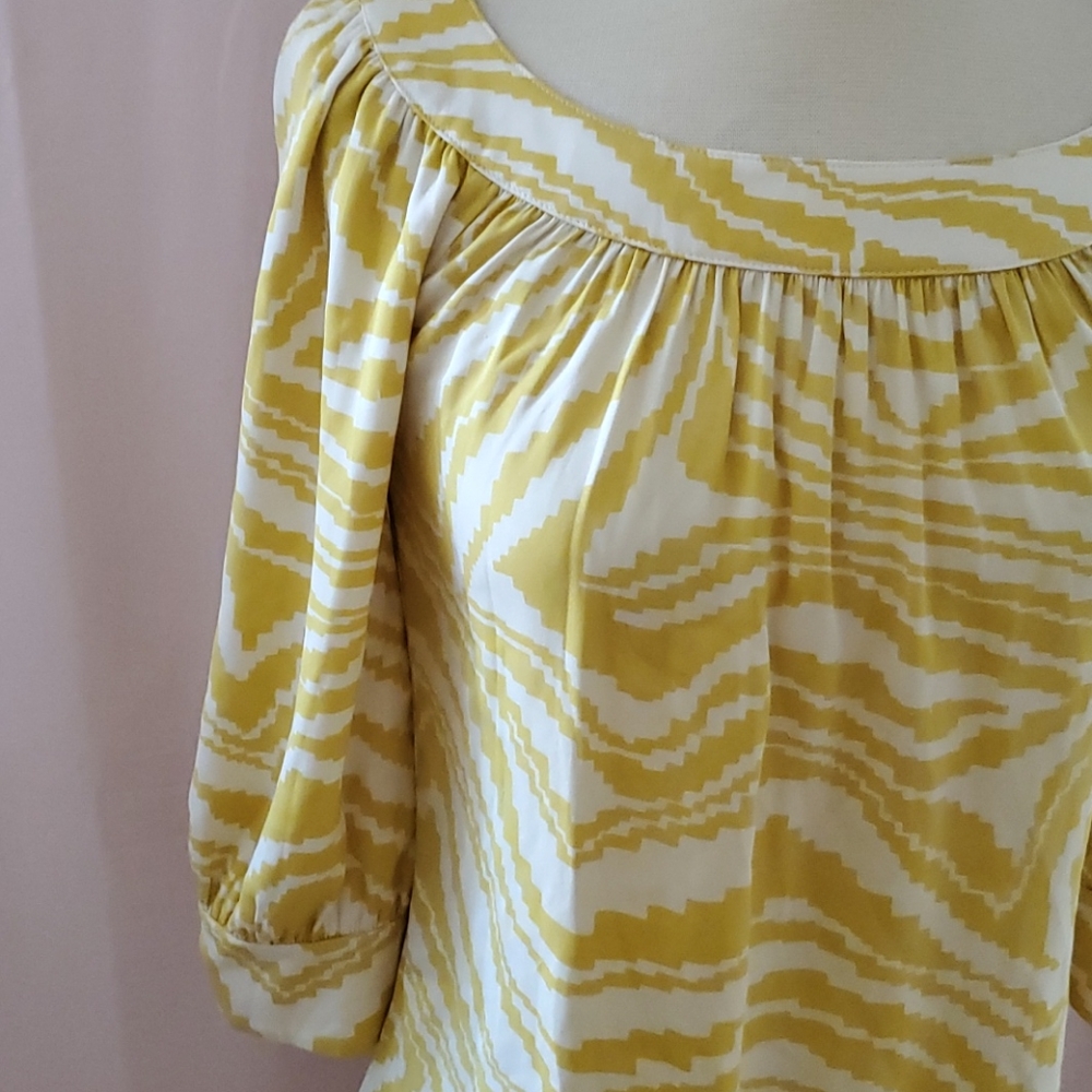 Trina Turk yellow petite silk top [838]